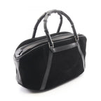 Gucci Handbag Bamboo 002 Black Suede Leather Handle — view 2