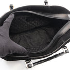 Gucci Handbag Bamboo 002 Black Suede Leather Handle — view 3