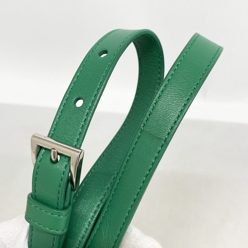 Prada Handbag Moon Leather Green Silver 2-Way — view 8