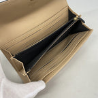 Chanel Wallet CC Filigree Caviar Leather Beige Gold — view 3