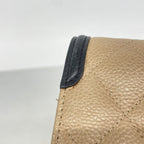 Chanel Wallet CC Filigree Caviar Leather Beige Gold — view 6