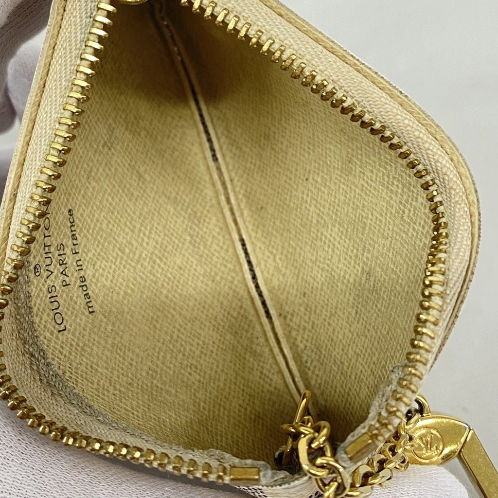 Louis Vuitton Coin Case Damier Azur Pochette Cles White — view 3