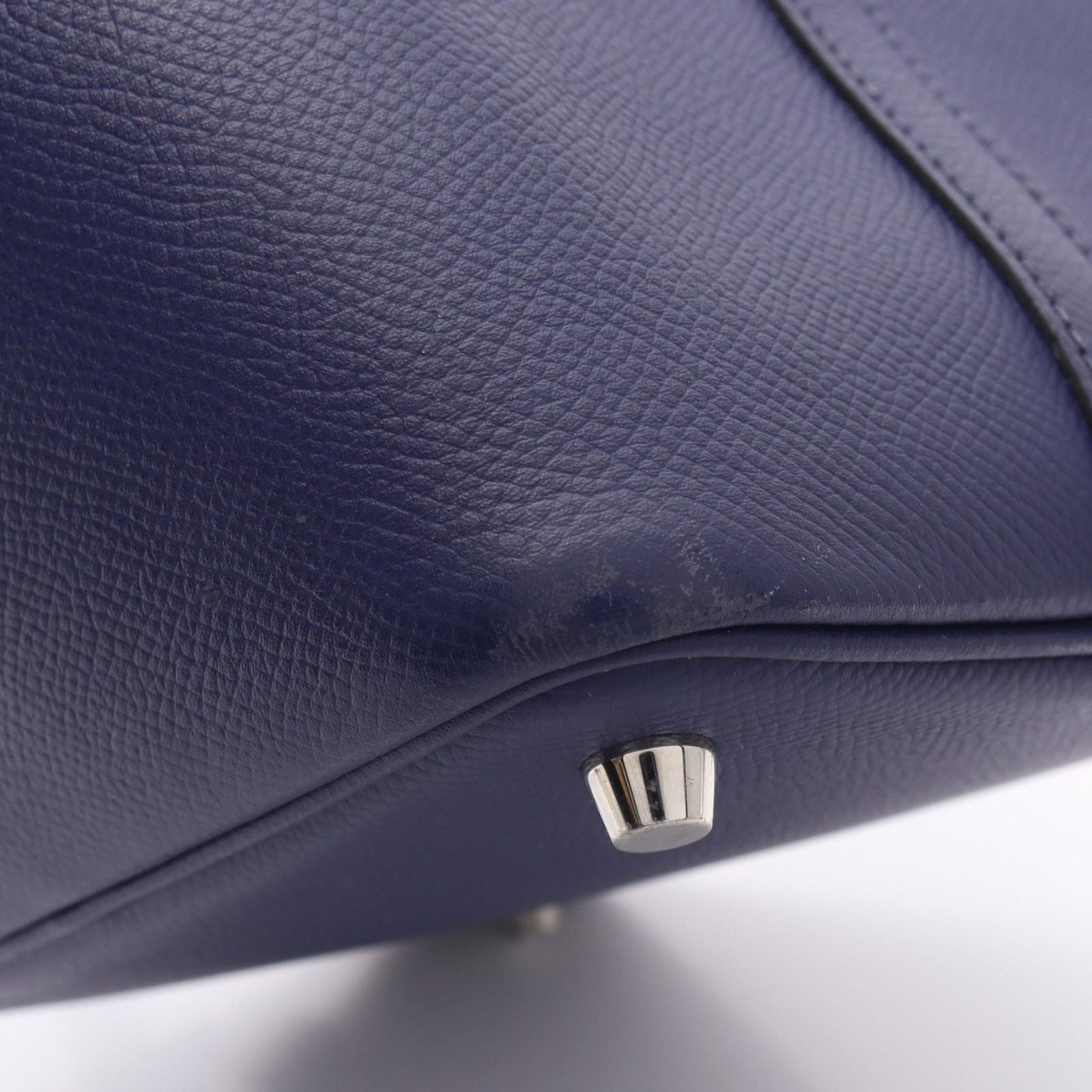 Hermes Handbag Picotin Lock PM Tresage Blue Brick Black Leather PM — view 8