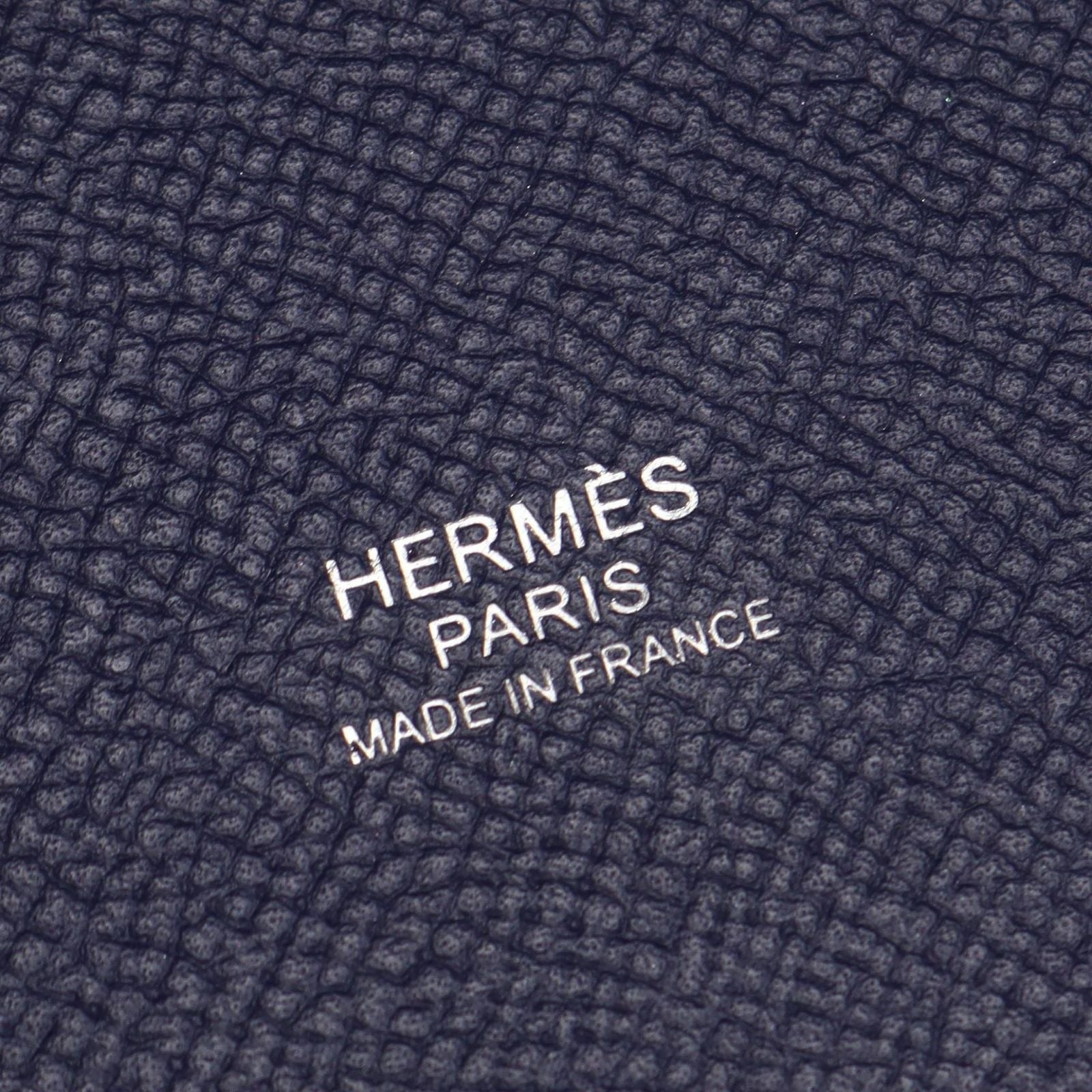 Hermes Handbag Picotin Lock PM Tresage Blue Brick Black Leather PM — view 4