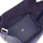 Hermes Handbag Picotin Lock PM Tresage Blue Brick Black Leather PM — view 3