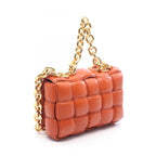 Bottega Veneta Shoulder Bag the Chain Cassette Orange Leather — view 2