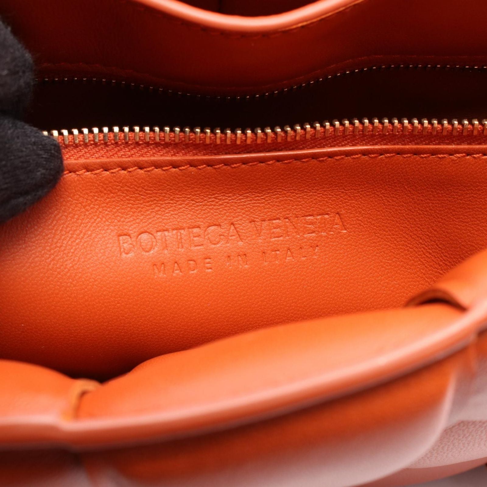 Bottega Veneta Shoulder Bag the Chain Cassette Orange Leather — view 4