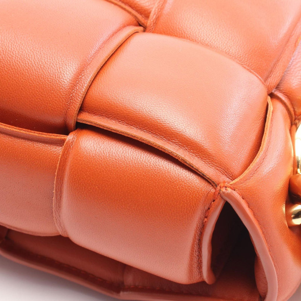 Bottega Veneta Shoulder Bag the Chain Cassette Orange Leather — view 7
