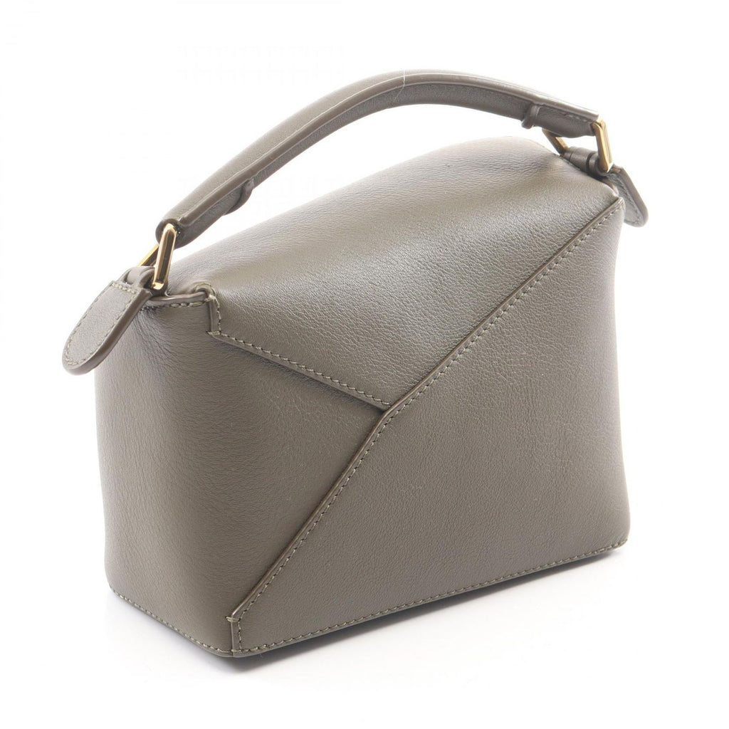 Loewe Handbag Puzzle Edge Mini 2-Way Dark Khaki Leather — view 2