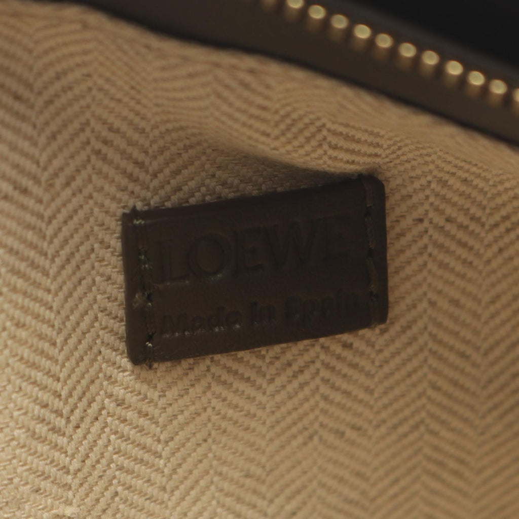 Loewe Handbag Puzzle Edge Mini 2-Way Dark Khaki Leather — view 4