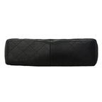 Chanel Shoulder Bag Maxi Quilted Lambskin Black Gold — view 3