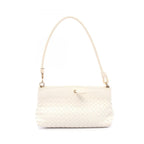Bottega Veneta Shoulder Bag Intrecciato White Leather