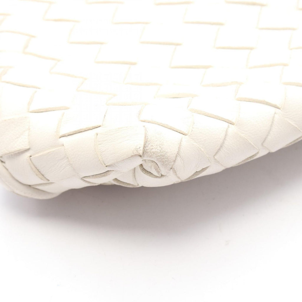 Bottega Veneta Shoulder Bag Intrecciato White Leather — view 6