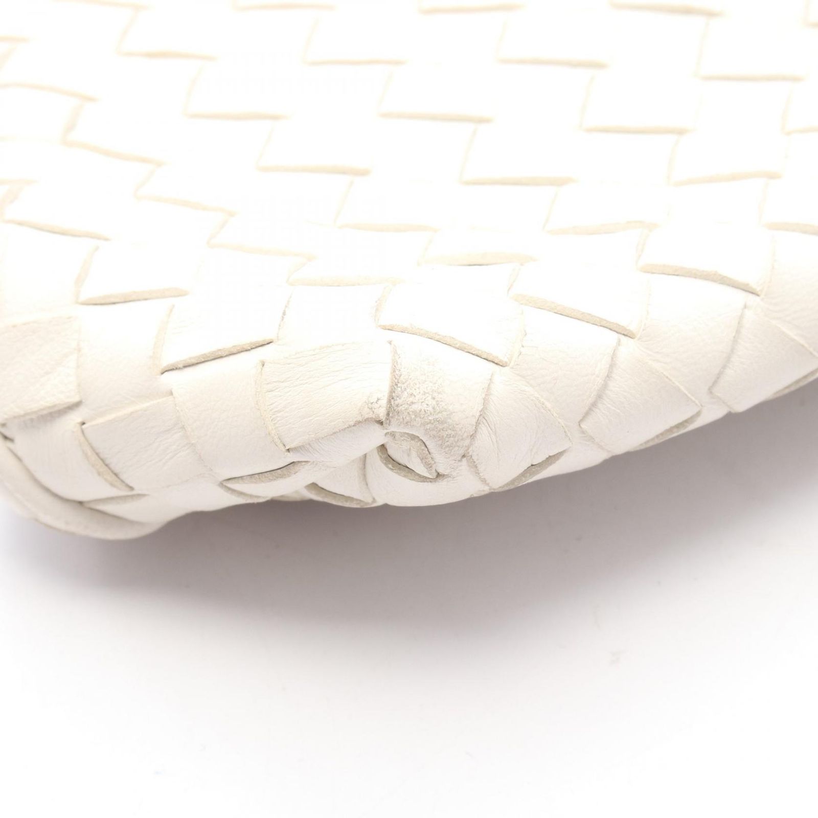 Bottega Veneta Shoulder Bag Intrecciato White Leather — view 6