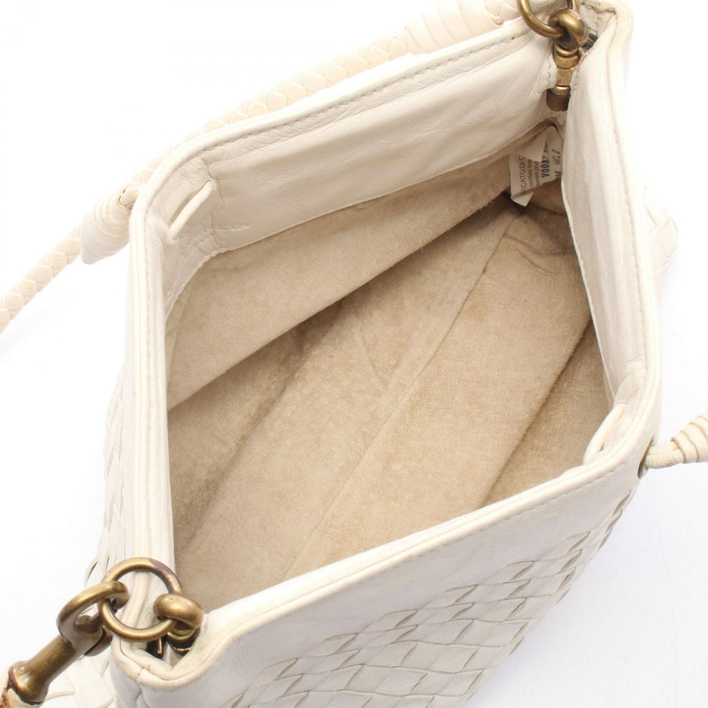 Bottega Veneta Shoulder Bag Intrecciato White Leather — view 3
