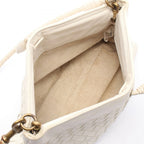 Bottega Veneta Shoulder Bag Intrecciato White Leather — view 3