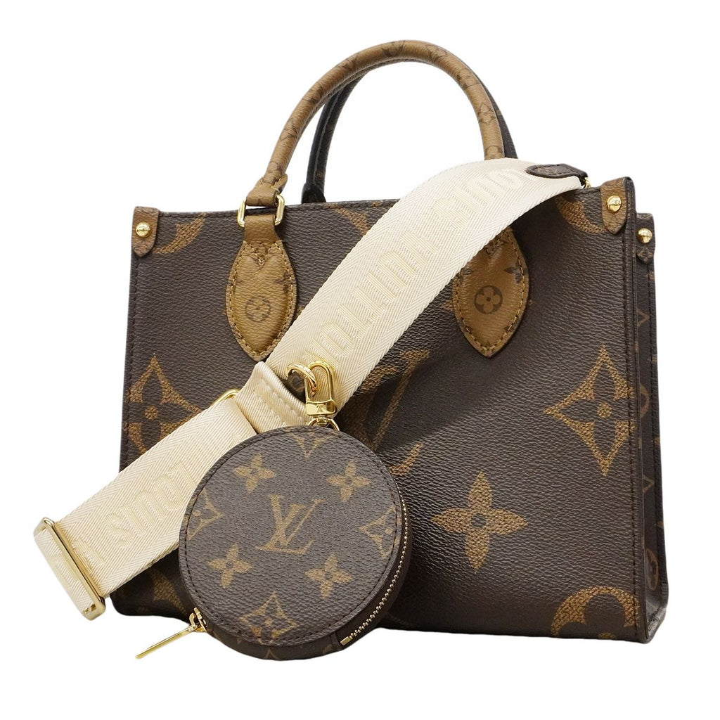 Louis Vuitton Handbag Monogram Giant Reverse On The Go PM Brown 2-Way