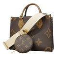 Louis Vuitton Handbag Monogram Giant Reverse On The Go PM Brown 2-Way