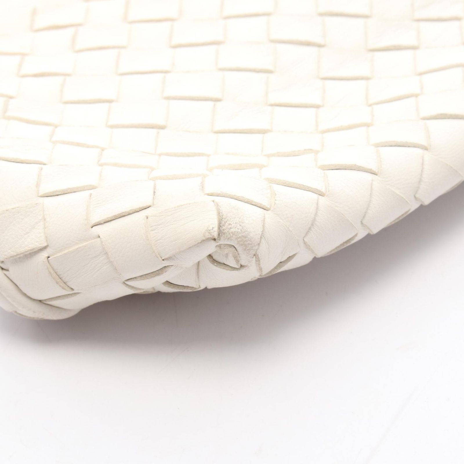 Bottega Veneta Shoulder Bag Intrecciato White Leather — view 7