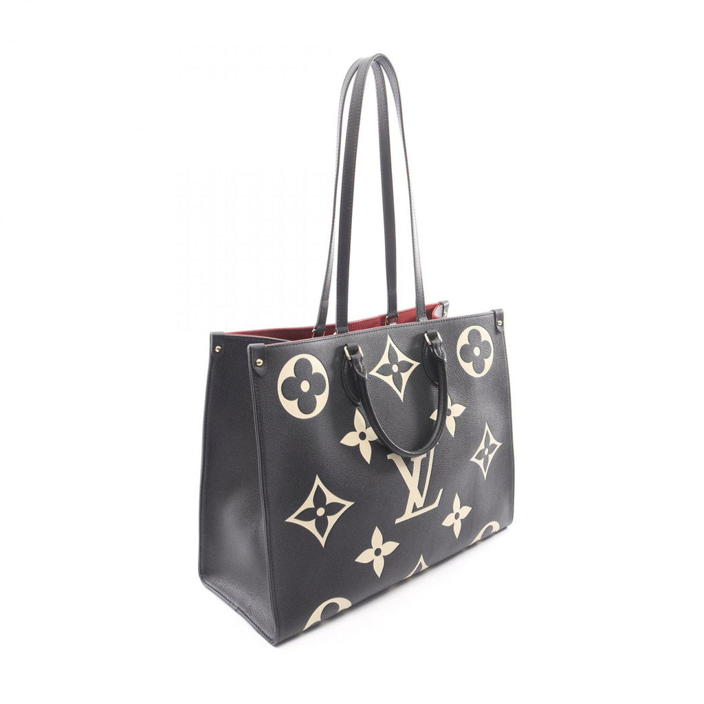 Louis Vuitton Tote On The Go GM Bicolor 2-Way Black Beige Leather — view 2
