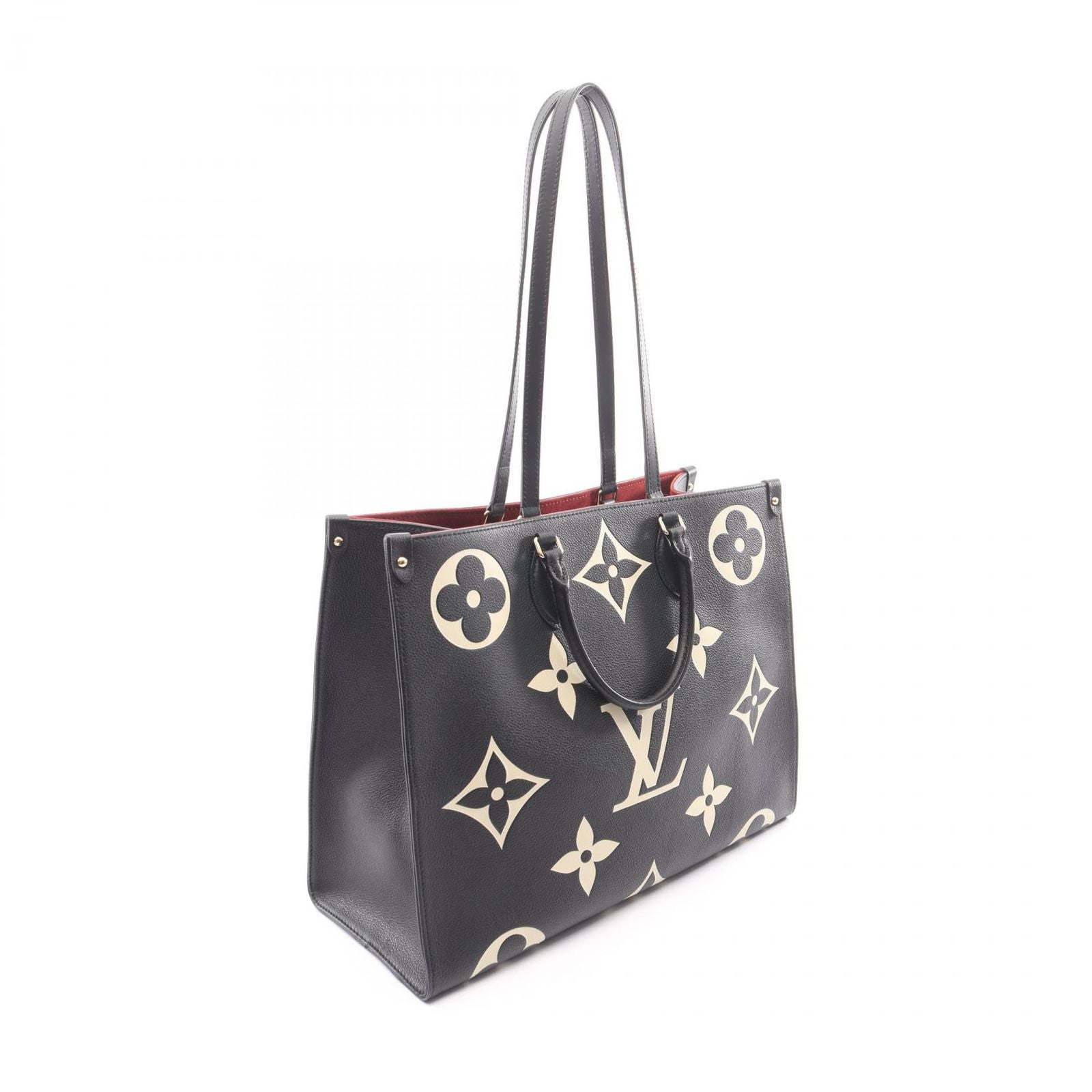 Louis Vuitton Tote On The Go GM Bicolor 2-Way Black Beige Leather — view 2