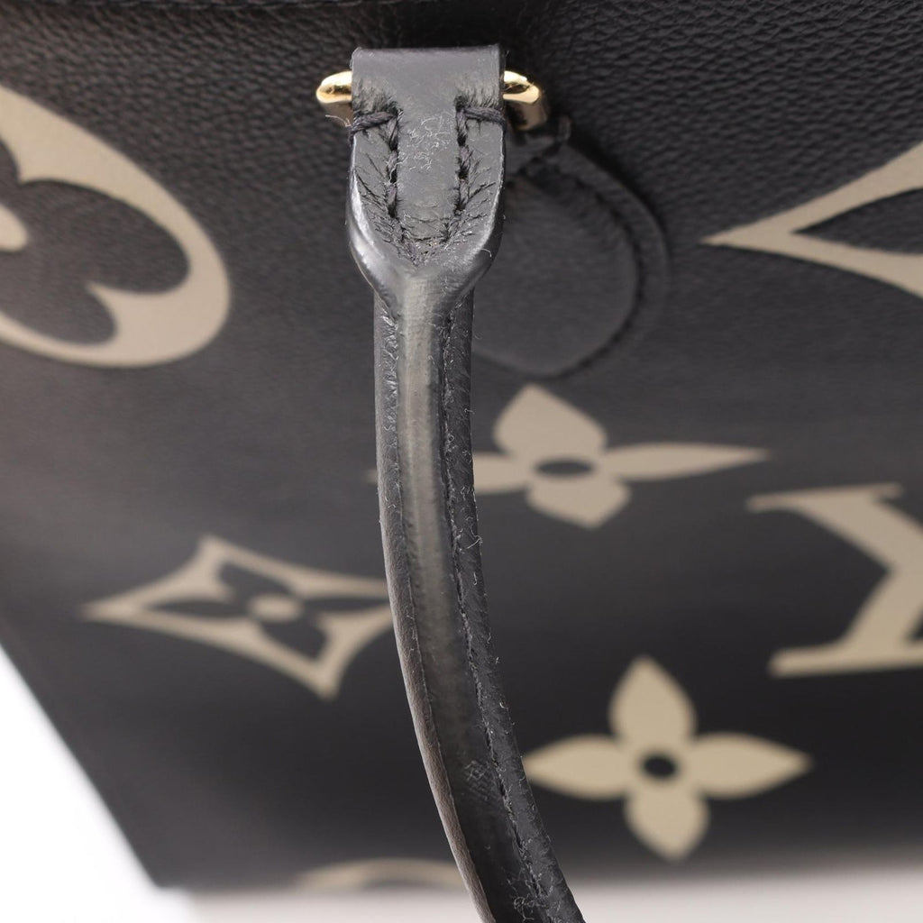 Louis Vuitton Tote On The Go GM Bicolor 2-Way Black Beige Leather — view 6