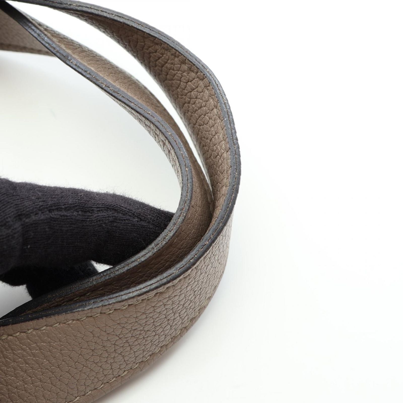 Hermes Handbag Picotin Lock MM Tourtier Gray Leather — view 6