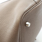 Hermes Handbag Picotin Lock MM Tourtier Gray Leather — view 8