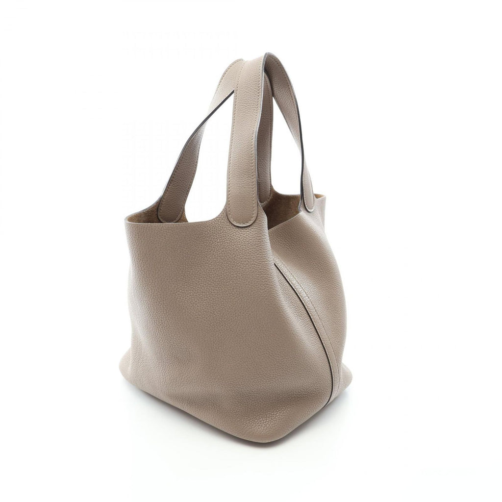 Hermes Handbag Picotin Lock MM Tourtier Gray Leather — view 2