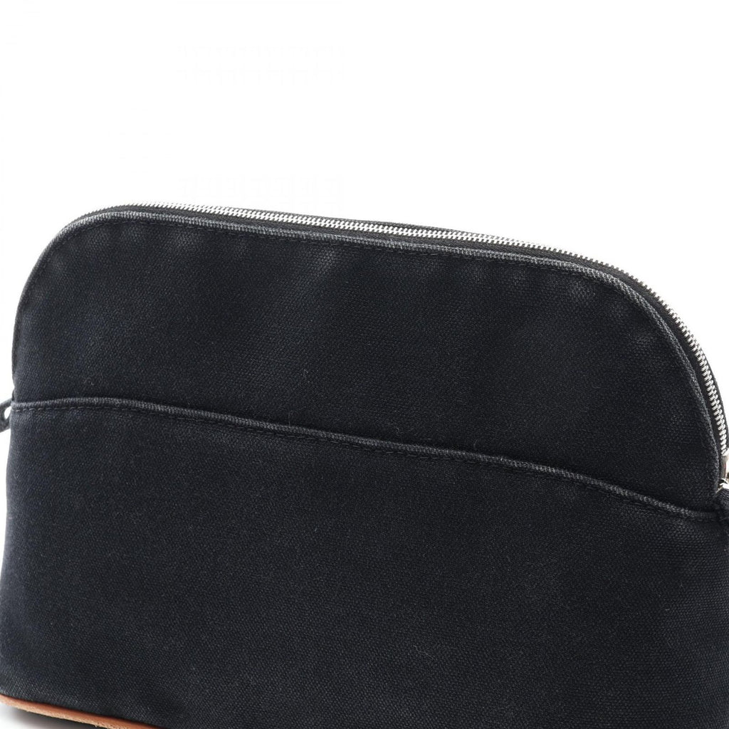 Hermes Pouch Bolide MM Black Canvas Leather — view 6