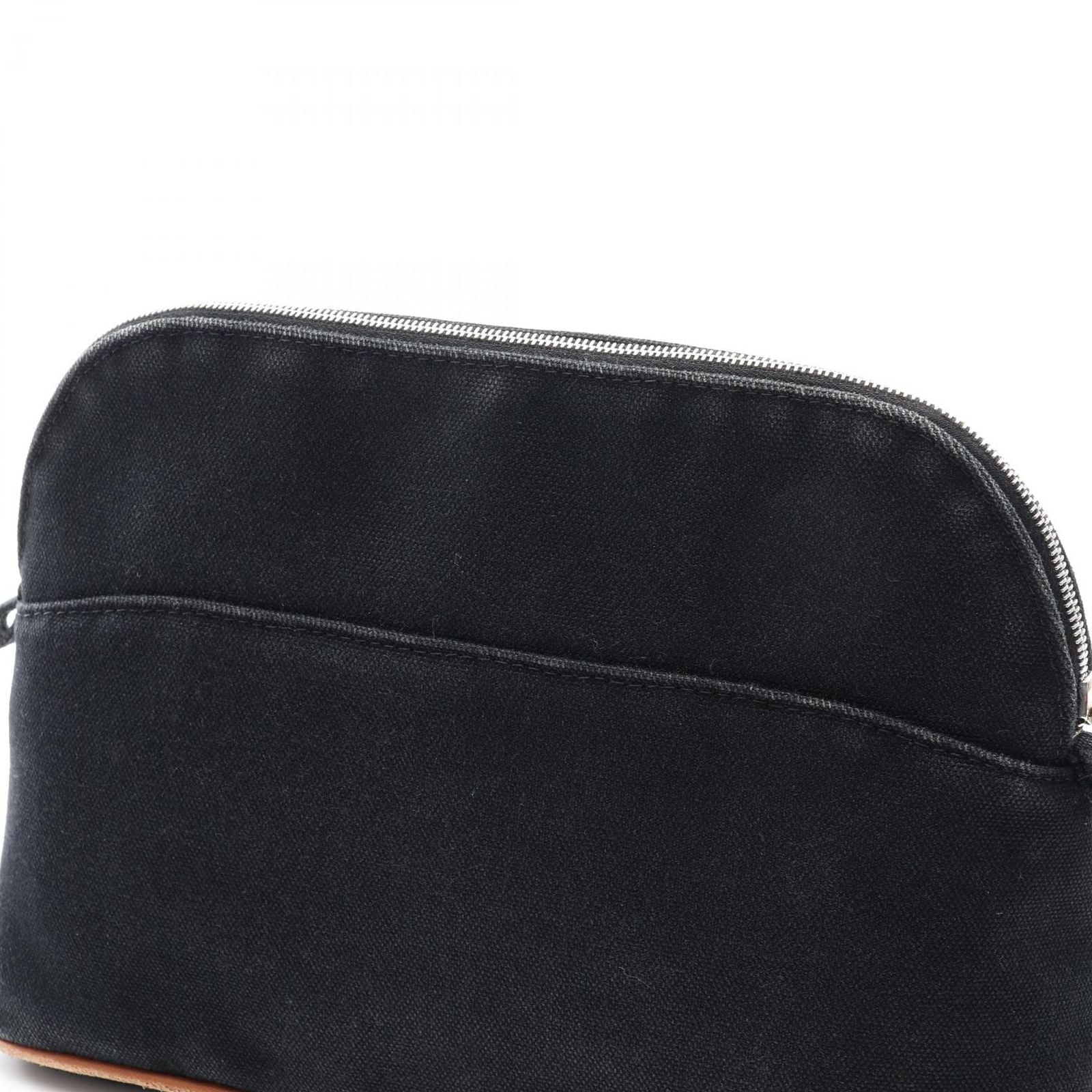 Hermes Pouch Bolide MM Black Canvas Leather — view 6