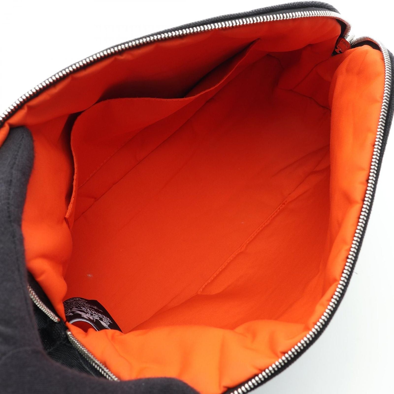Hermes Pouch Bolide MM Black Canvas Leather — view 3