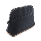 Hermes Pouch Bolide MM Black Canvas Leather — view 2