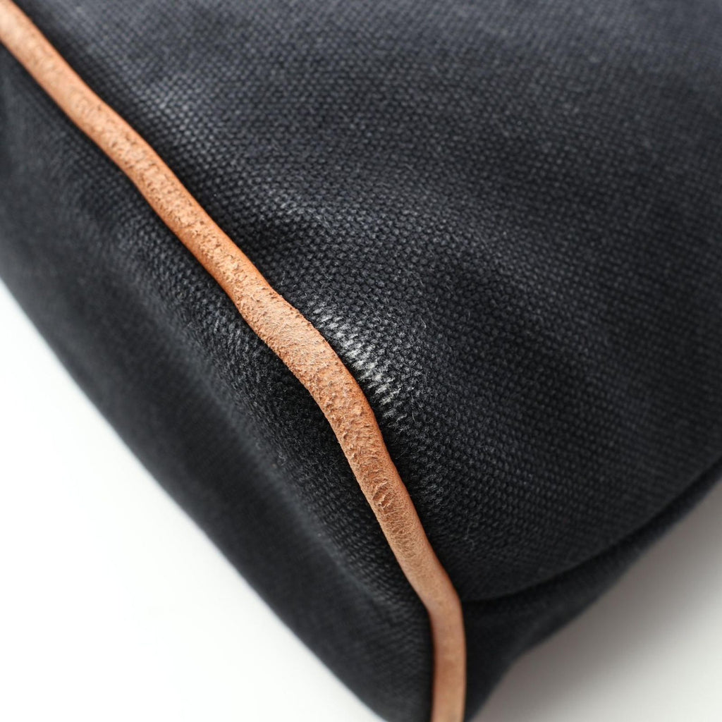 Hermes Pouch Bolide MM Black Canvas Leather — view 8