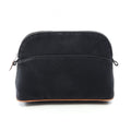 Hermes Pouch Bolide MM Black Canvas Leather