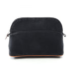 Hermes Pouch Bolide MM Black Canvas Leather