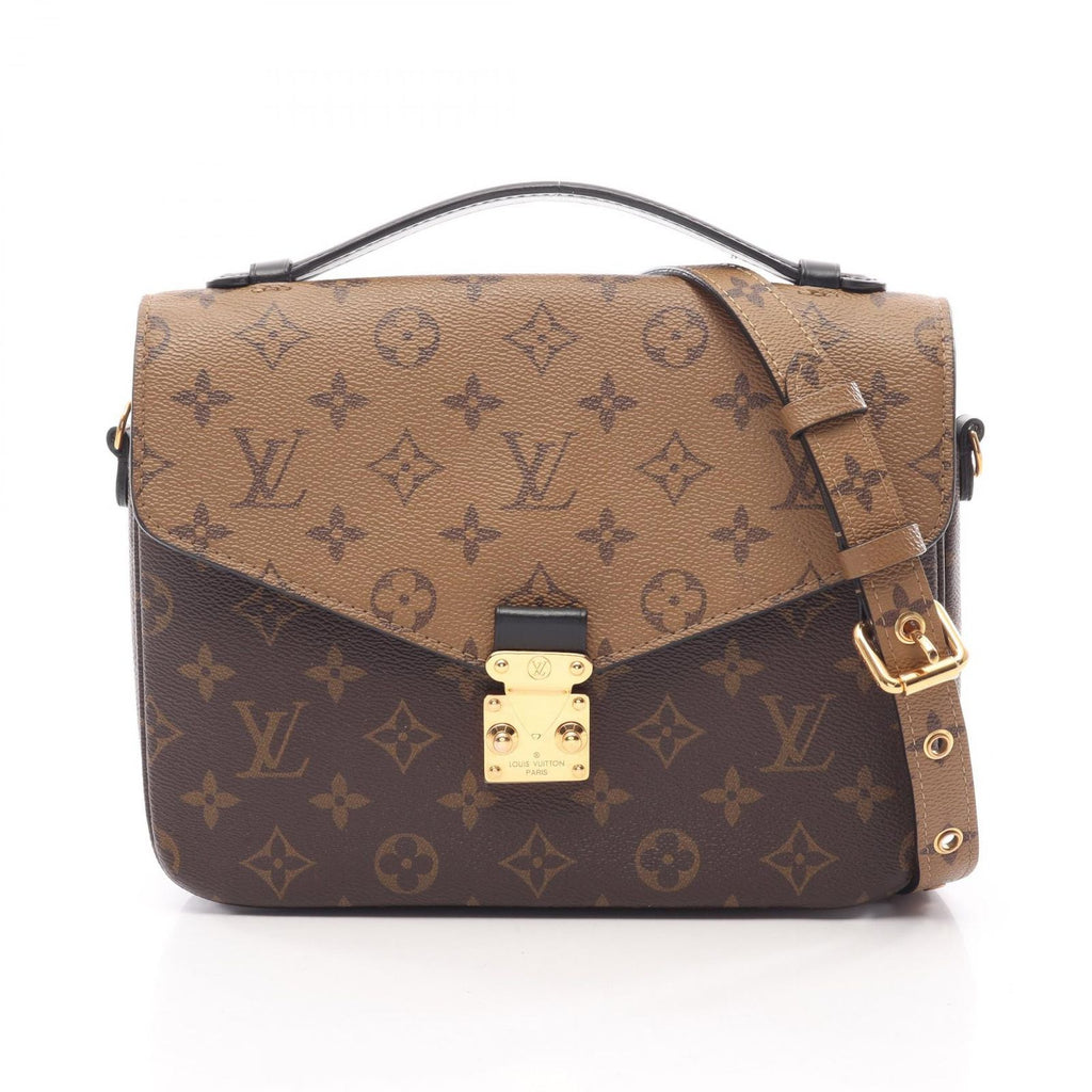 Louis Vuitton Handbag Pochette Metis MM 2-Way Canvas Leather