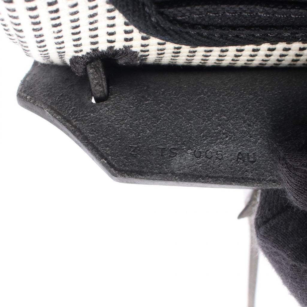 Hermes Handbag Herbag Zip PM 2-Way Black White Canvas — view 5