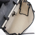 Hermes Handbag Herbag Zip PM 2-Way Black White Canvas — view 3