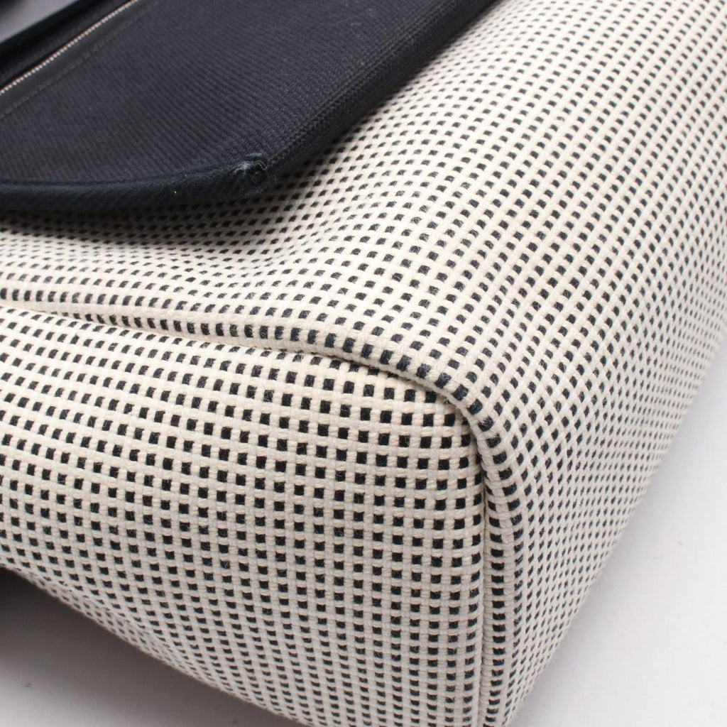 Hermes Handbag Herbag Zip PM 2-Way Black White Canvas — view 8