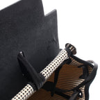 Hermes Handbag Herbag Zip PM 2-Way Black White Canvas — view 6