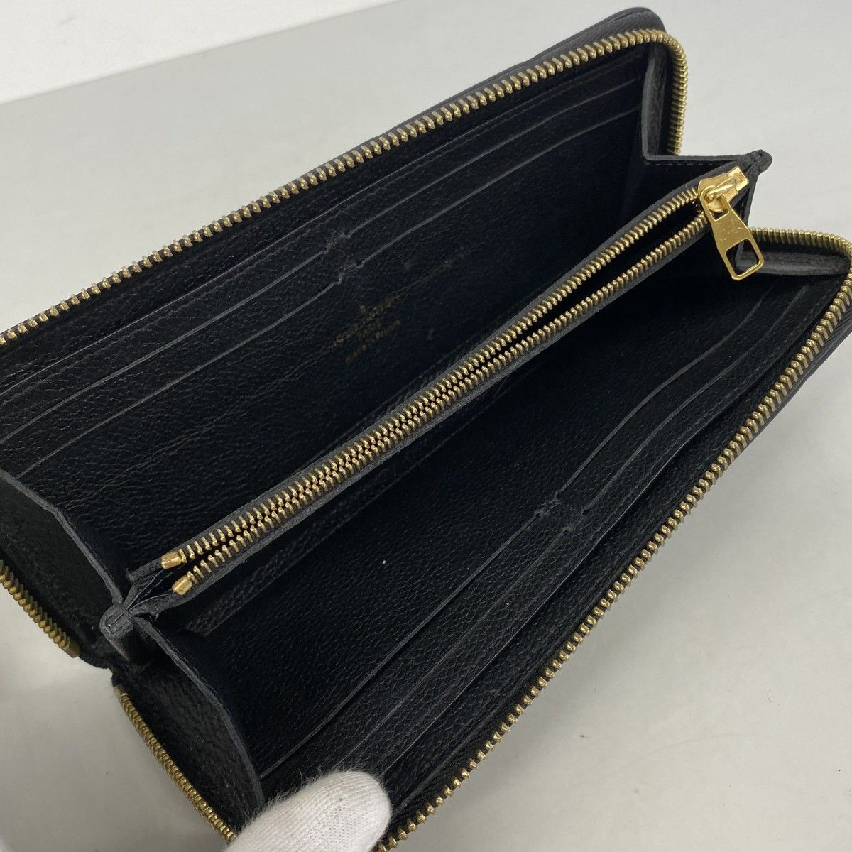 Louis Vuitton Wallet Monogram Empreinte Portefeuille Clemence Noir — view 3