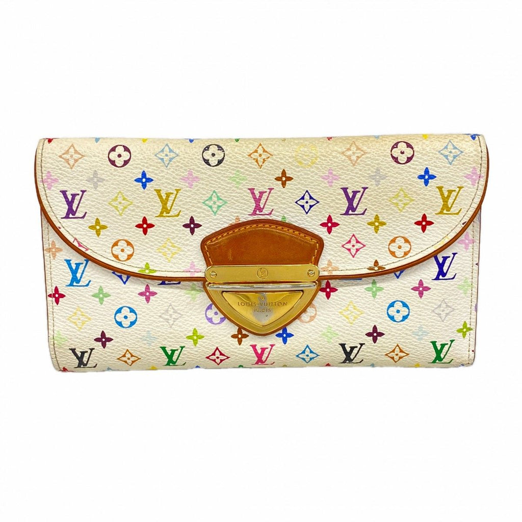 Louis Vuitton Trifold Wallet Monogram Multicolor Portefeuille Eugenie Blanc Rich