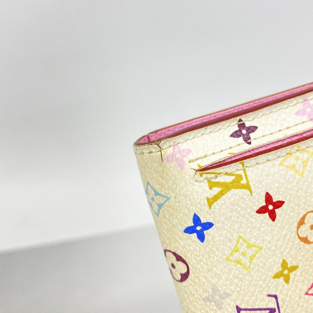 Louis Vuitton Trifold Wallet Monogram Multicolor Portefeuille Eugenie Blanc Rich — view 6