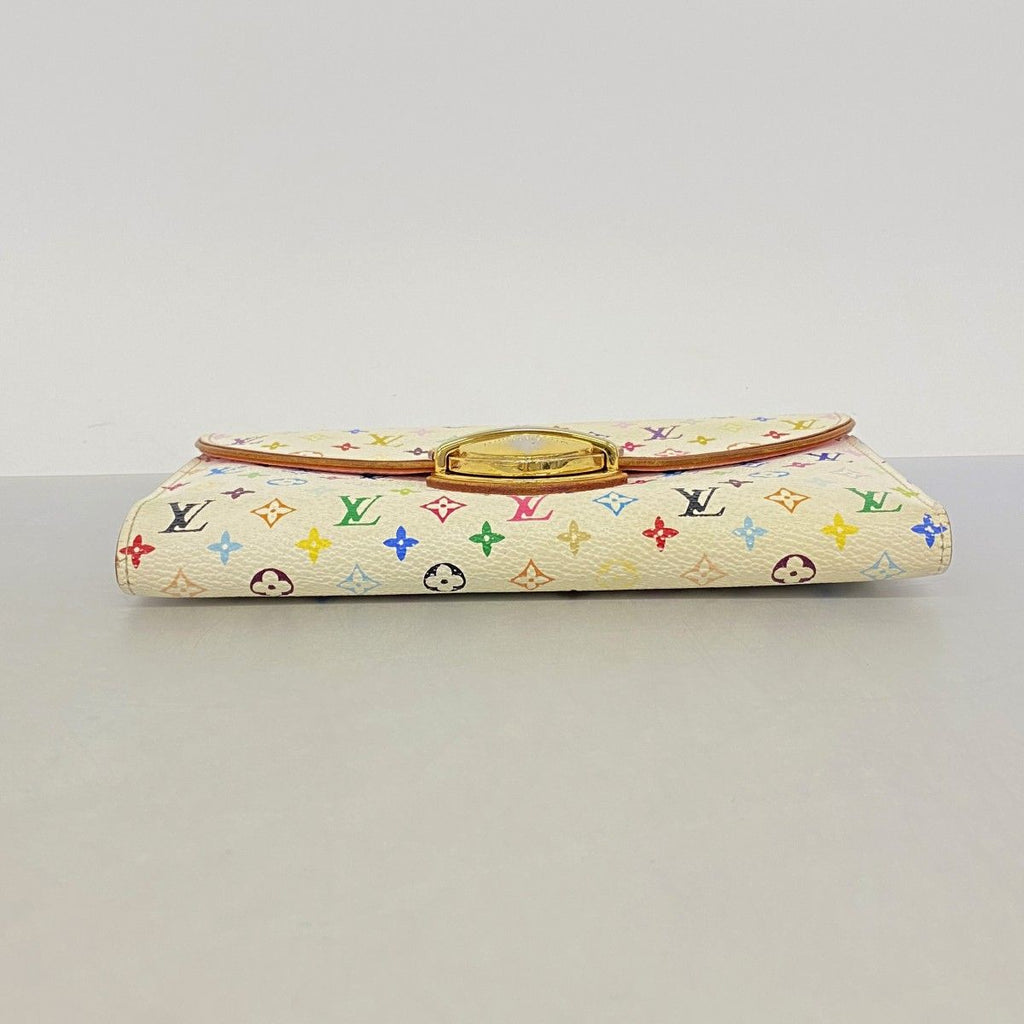 Louis Vuitton Trifold Wallet Monogram Multicolor Portefeuille Eugenie Blanc Rich — view 2