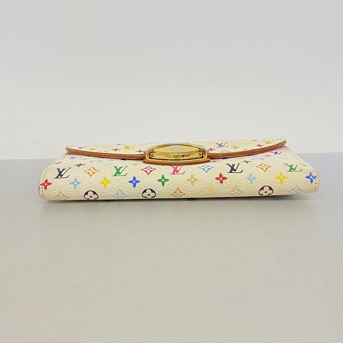 Louis Vuitton Trifold Wallet Monogram Multicolor Portefeuille Eugenie Blanc Rich — view 2
