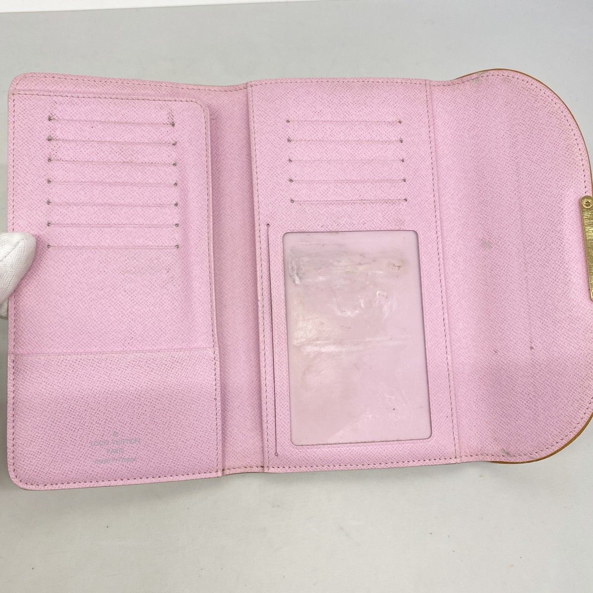 Louis Vuitton Trifold Wallet Monogram Multicolor Portefeuille Eugenie Blanc Rich — view 3