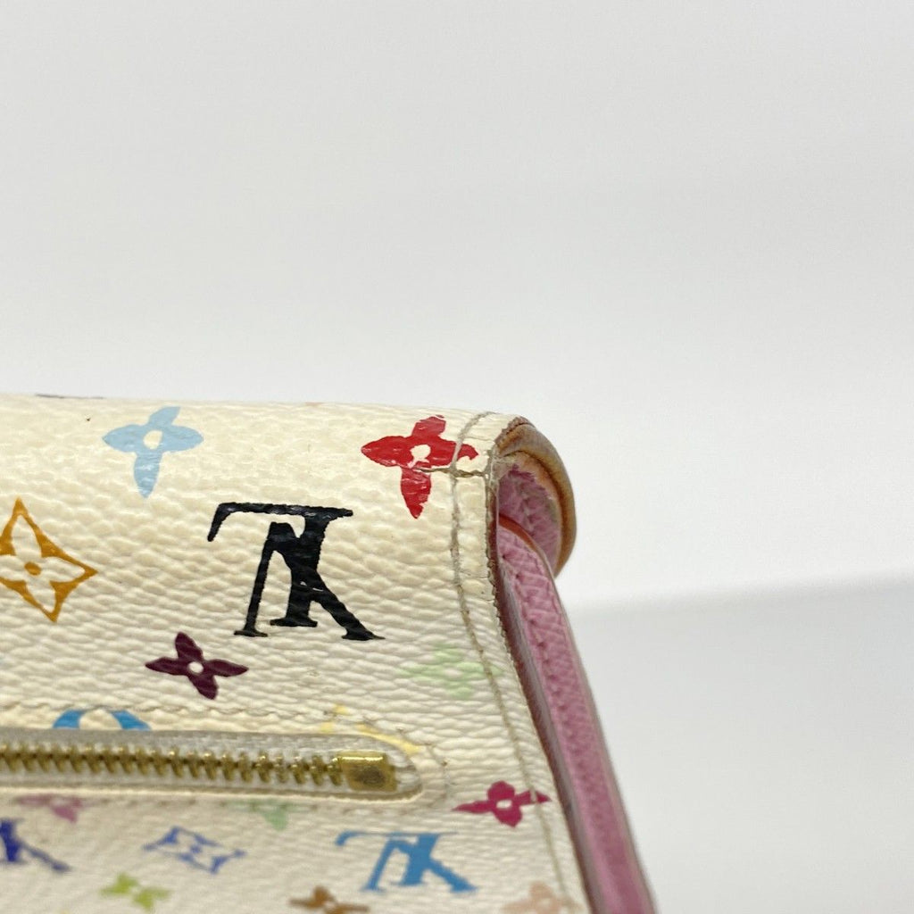 Louis Vuitton Trifold Wallet Monogram Multicolor Portefeuille Eugenie Blanc Rich — view 5