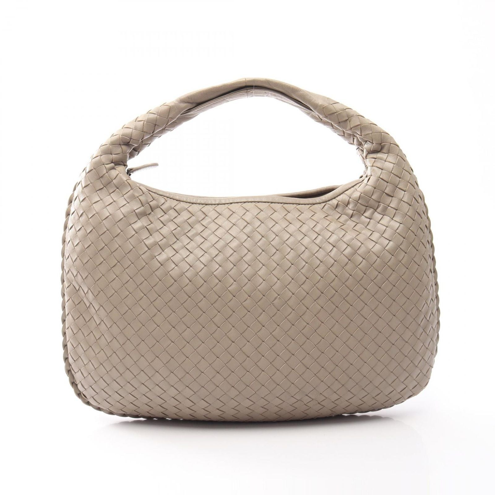 Bottega Veneta Shoulder Bag Intrecciato Beige Leather