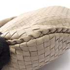 Bottega Veneta Shoulder Bag Intrecciato Beige Leather — view 5
